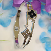 Stainless Steel Rosegold/Silver Plated Multi Clover Kada